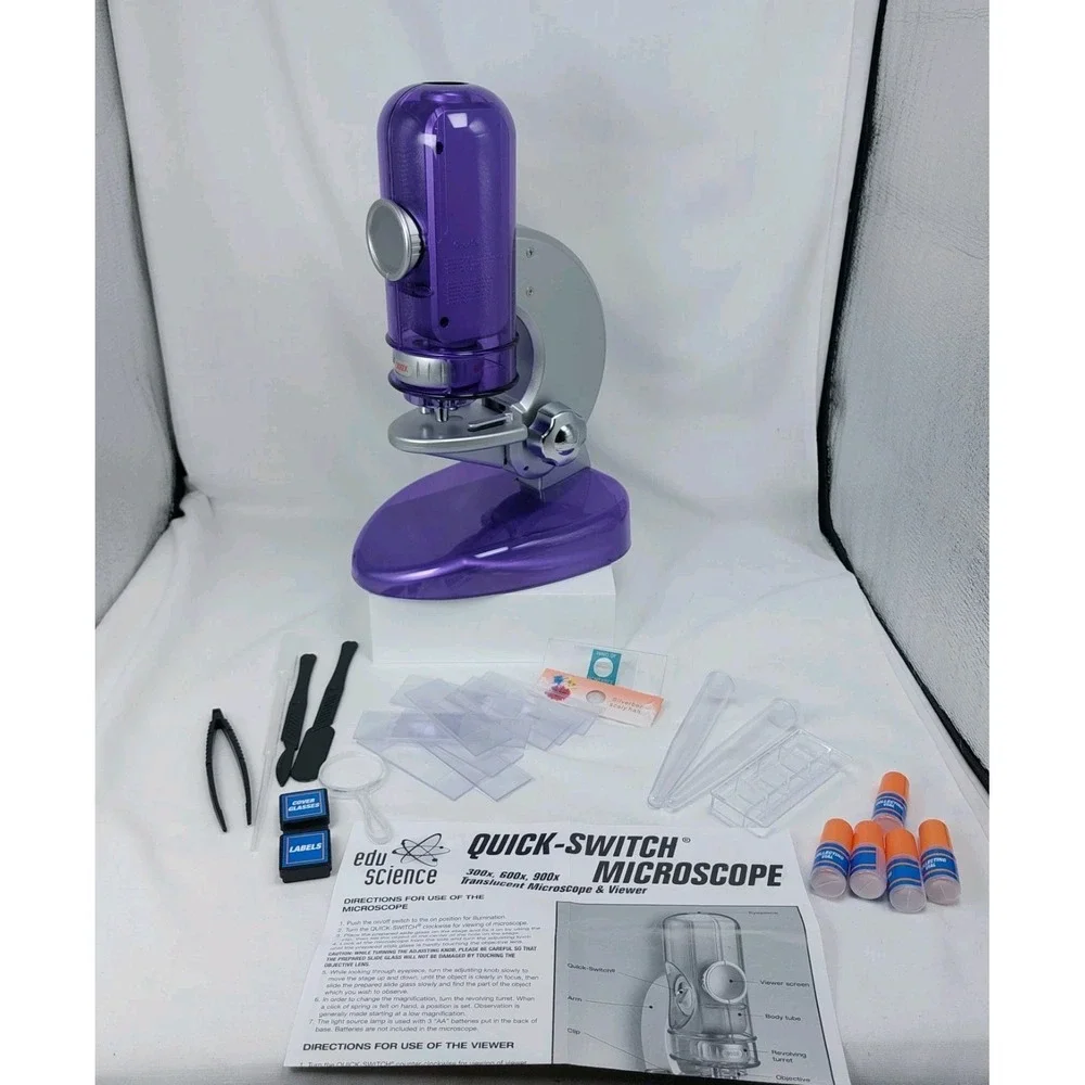Toys R Us Edu Science Quick Switch Microscope‎ 86 Pieces Tested 8+ New Open Box